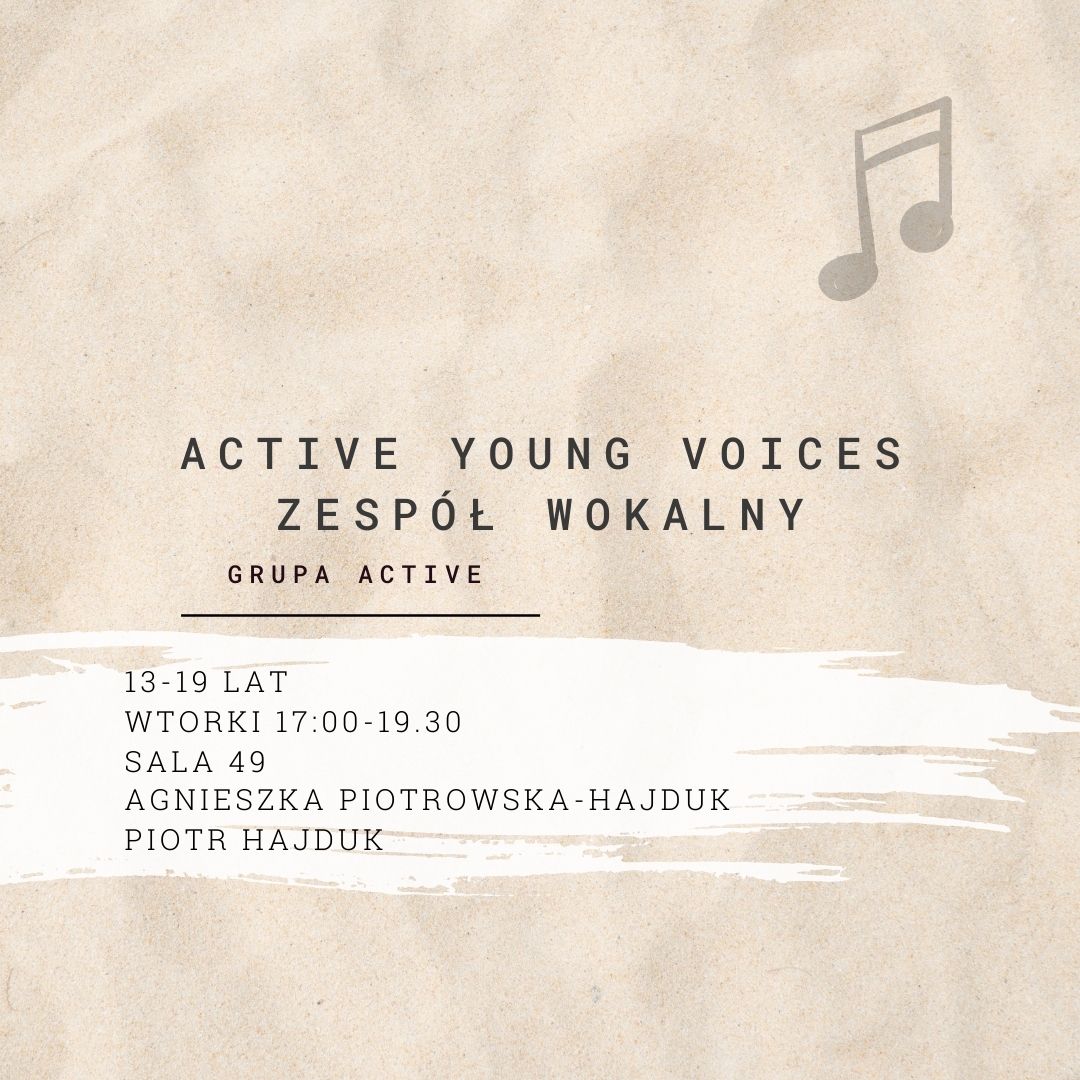 Active Young Voices - Zespół wokalny - Grupa ACTIVE